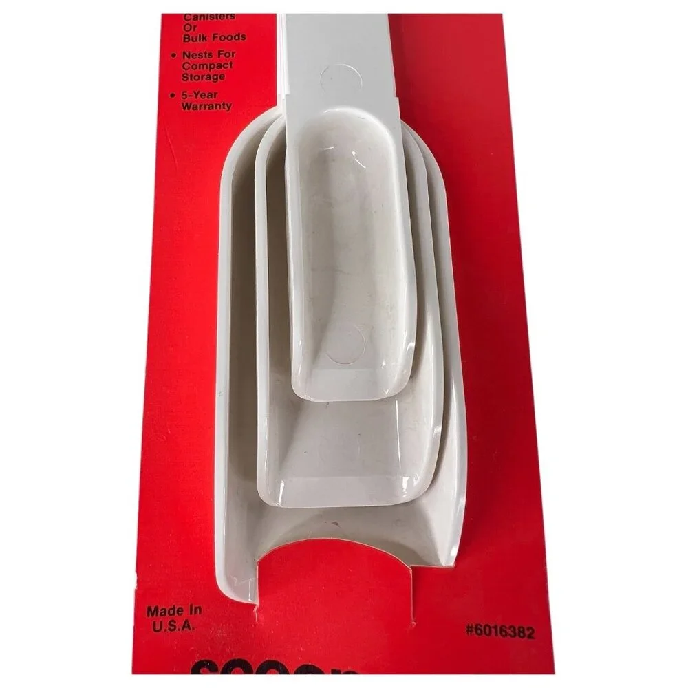New Vintage Pyrex‎ Accessories 3 Scoop Set Nesting Spoon Plastic Kitchen Tools